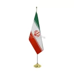 پرچم تشریفات ایران لمینت بدون ریشه، ساتن تایوان، پایه پنجه شیری
